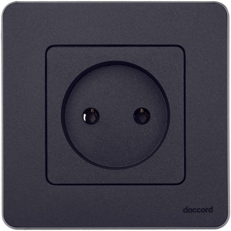 Розетка 1-м СП Inspiria 16А IP20 250В 2P механизм антрацит IEK 673713