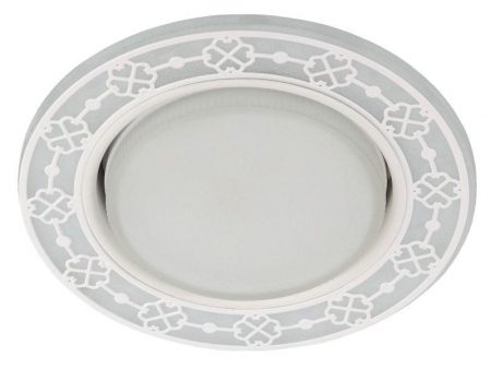 Светильник DK LD28 WH/WH декор cо светодиодной подсветкой GX53 бел./бел. ЭРА Б0037391