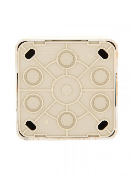 Розетка 1-м ОП Viola с заземл. беленый дуб LEZARD 751-5200-122