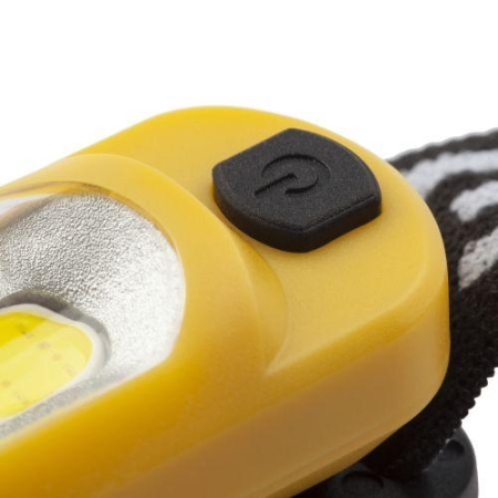 Фонарь аккумуляторный налобный светодиодный рабочий GA-801 мощный яркий 4 режима желт./черн. Эра Б0061089