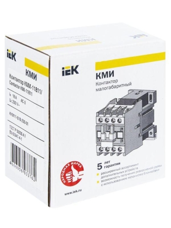 Контактор КМИ-11811 18А 230В/АС3 1НЗ KARAT IEK KKM11-018-230-01
