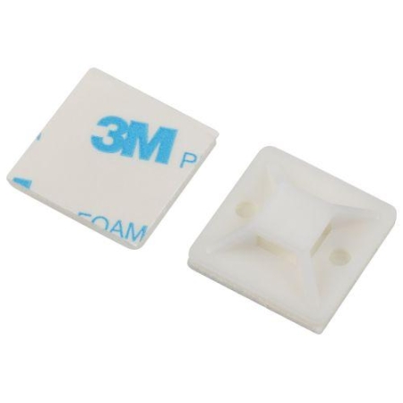 Площадка самоклеящаяся под хомуты 25х25мм NO-225-302 бел. (уп.50шт) Эра Б0066675