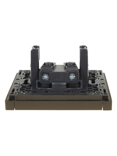 Розетка 1-м СП FORTE&PIANO FP318 10А без заземл. без защ. шторок винт. крепл. сер. IEK FP-R10-10-K03