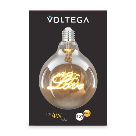Лампа светодиодная Loft Led G125 4Вт 2500К E27 Voltega 8550