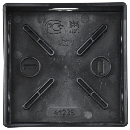 Коробка распаячная ОП 85х85х40 IP44 КМ41235 6 гермовводов черн. IEK UKO21-085-085-040-K02-44