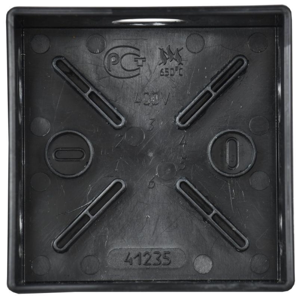 Коробка распаячная ОП 85х85х40 IP44 КМ41235 6 гермовводов черн. IEK UKO21-085-085-040-K02-44