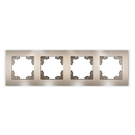 Рамка 4-м Афина стеклянная шампань UNIVersal 2281