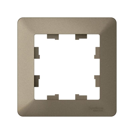 Рамка 1-м AtlasDesign Air шампань/дым. черн. SE ATN220501