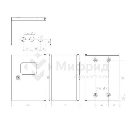 Корпус ЩМПг (окно)-00 290х220х175 IP54 NO_SIMPLE_STM_SHMPg(okno)-00_IP54 метал. Эра Б0041659