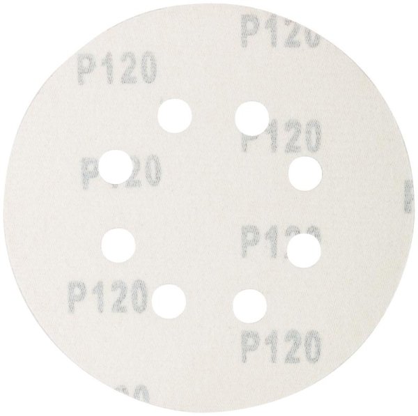 Набор кругов абразивных шлифовальных перфорированных на ворсовой основе под "липучку" Р120 125мм (уп.5шт) Profi Cutop 85-621