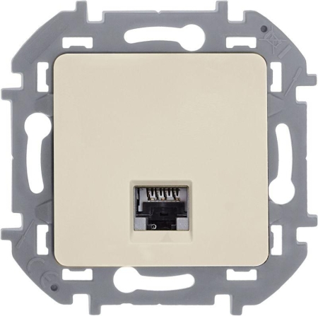 Розетка компьютерная Inspiria RJ45 кат.6 UTP механизм сл. кость IEK 673831