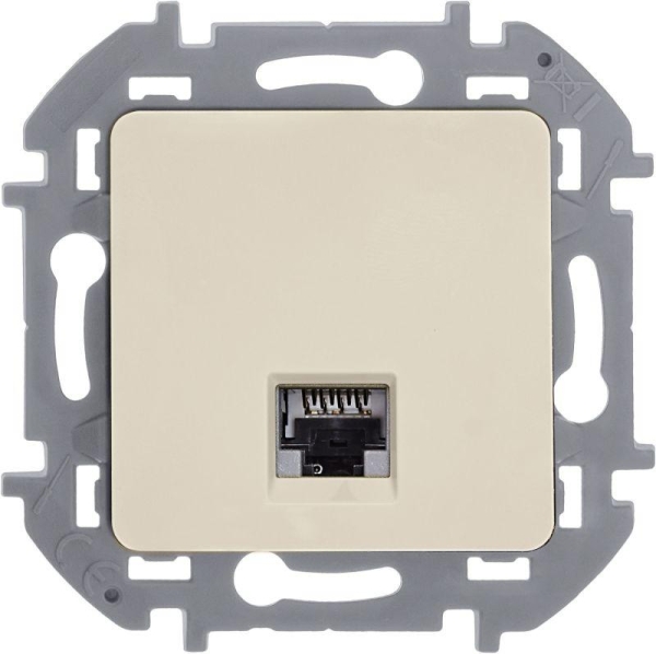 Розетка компьютерная Inspiria RJ45 кат.6 UTP механизм сл. кость IEK 673831