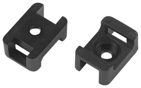 Площадка под хомуты 22х16мм с монтажным отверст. М4 NO-225-314 черн. (уп.10шт) Эра Б0066712