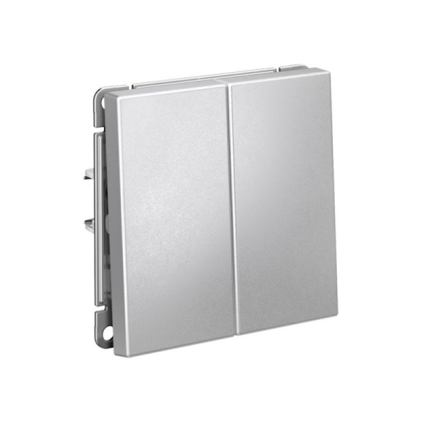 Выключатель 2-кл. ArtGallery (сх. 5) 10AX механизм алюм. SE GAL000351