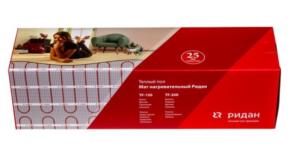 Комплект "Теплый пол" (мат) TF-150 900Вт/6кв.м 230В Ридан 21RT0424R
