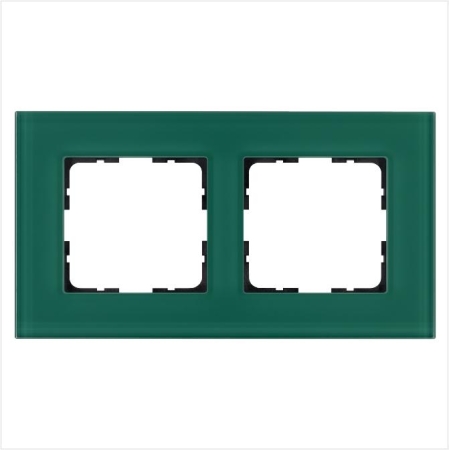 Рамка 2-м G-Glass стекло лазурн. Jasmart G1002GJ