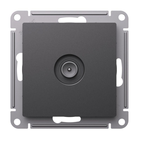 Розетка телевизионная проходная TV AtlasDesign 4дБ механизм базальт SE ATN001492