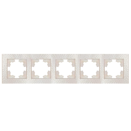 Рамка 5-м Афина фактурная универс. жемчуж. Universal A11042-Obr