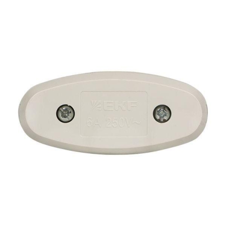 Переключатель на шнур бел. 6А 250В EKF APB6-10