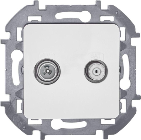 Розетка телевизионная TV/SAT Inspiria с топологией "звезда" механизм бел. IEK 673880