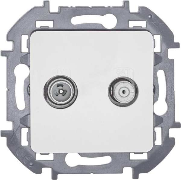 Розетка телевизионная TV/SAT Inspiria с топологией "звезда" механизм бел. IEK 673880