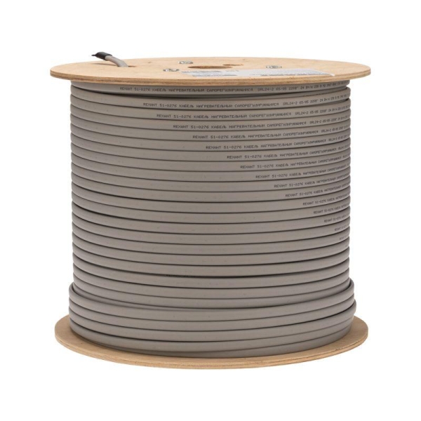 Кабель греющий (нагрев.) саморег. SRL24-2 неэкранированный 24Вт/м 0.9кв.мм/70м 300м Rexant 51-0276