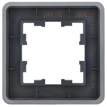 Рамка 1-м BRITE РУ-1-2-Бр стекло графит RE IEK BR-M12-G-41-K53