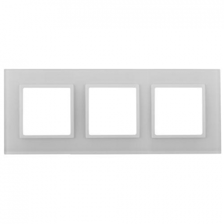 Рамка 3-м 14-5103-01 стекло Elegance бел.+бел. Эра Б0059170