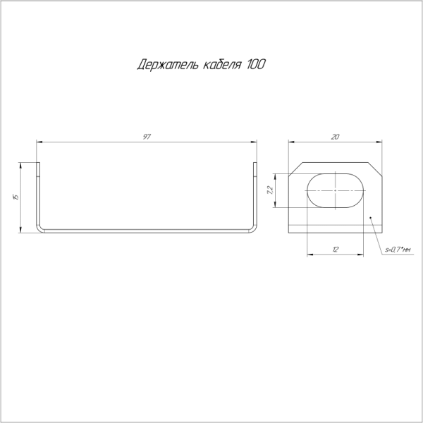 Держатель кабеля 100 Промрукав PR16.1038