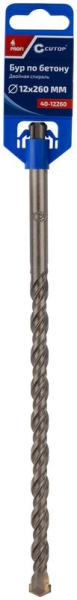 Бур по бетону Profi двойн. резьба SDS-Plus 12х260мм Cutop 40-12260