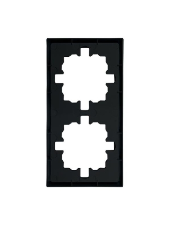 Рамка 2-мест. горизонт. ZIMA черн. бархат LEZARD 704-4200-147