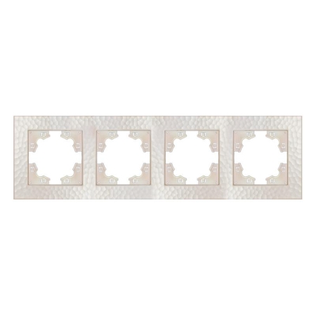 Рамка 4-м Афина фактурная универс. жемчуж. Universal A10046-Obr