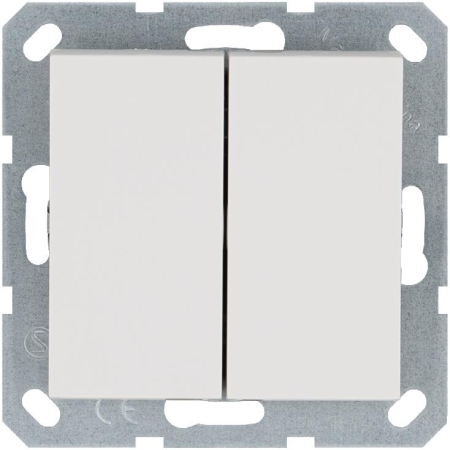 Выключатель 2-кл. 10А IP20 механизм бел. глянцевый Jasmart G3023W