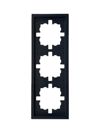 Рамка 3-мест. горизонт. ZIMA черн. бархат LEZARD 704-4200-148