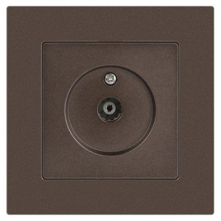 Розетка телевизионная одиночная TV СП Accent 6-301-08 IP20 бронза Intro Б0063616