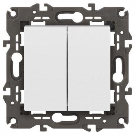 Переключатель 2-кл. СП Elegance 14-1106-01 10А IP20 250В 10AX механизм бел. Эра Б0034243