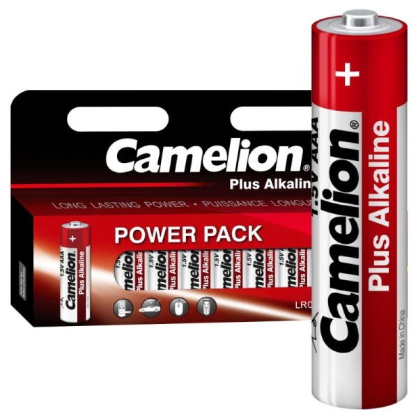 Элемент питания алкалиновый AAA/LR03 1.5В Plus Alkaline BLOCK-12 LR03-HP12 (уп.12 шт) Camelion 14260