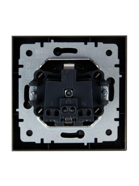Розетка СП BRITE РСР14-1-0-БрШ 16А в сборе с заземл. защ. шторки шампань IEK BR-R14-16-K37-F