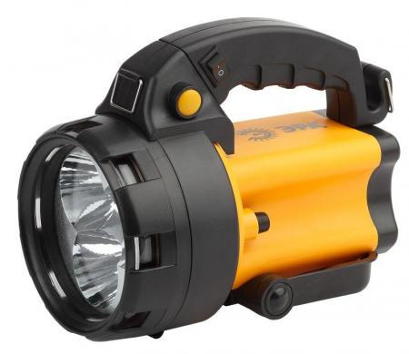 Фонарь-прожектор аккумуляторный Альфа PA-604 3LED SMD 1Вт литиевый аккум. 3А.ч с сигнальн. лампой ЗУ 220В + 12В (инд. упак.) Эра Б0031035