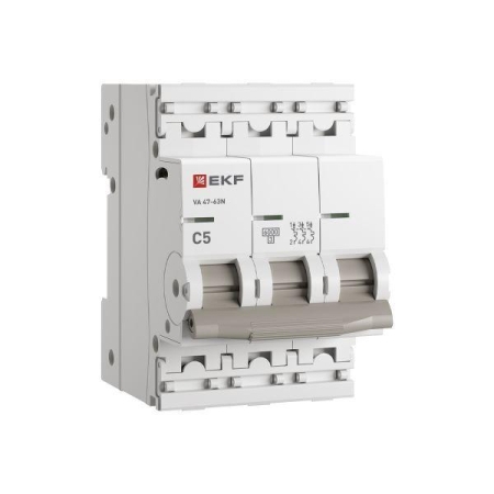Выключатель автоматический модульный 3п C 5А 6кА ВА 47-63N PROxima EKF M636305C