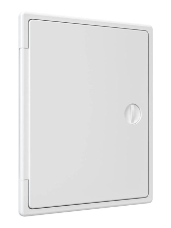 Люк-дверца ревизионная накладная 200х250мм с ручкой-задвижкой АБС бел. EVECS ЛТ2025П