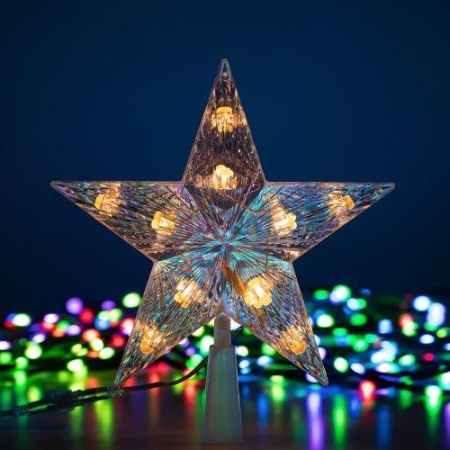 Гирлянда светодиодная "Нить со звездой на елку" 1.5м RGB управление через мобильное приложение ERASG -03 Эра Б0060434