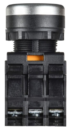 Кнопка d22мм 1НО+1НЗ MASTER с подсветкой желт. IEK MI-BT60-11D-3-12-K05