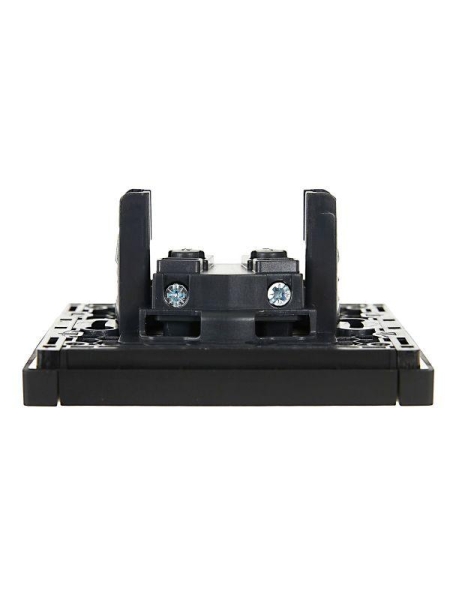 Розетка 1-м СП FORTE&PIANO FP118 10А без заземл. без защ. шторок винт. крепл. черн. IEK FP-R10-10-K02