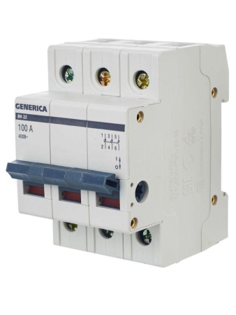 Выключатель нагрузки (мини-рубильник) 3п 100А ВН-32 GENERICA MNV15-3-100