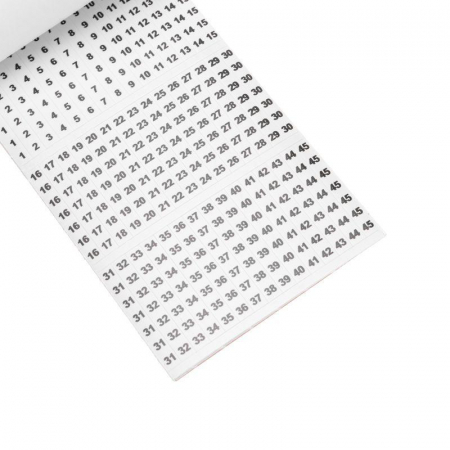 Маркер самоклеящийся от 1 до 45 (10 страниц) Rexant 07-6203