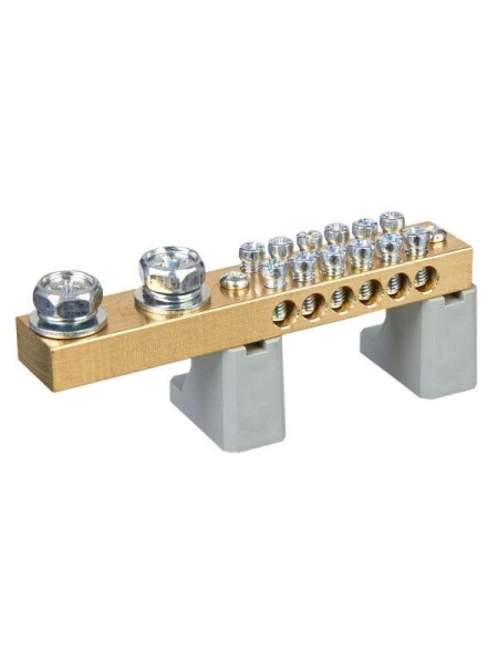 Шина нулевая N на двух угловых изоляторах 200А ШНИ-10х18-12-L2-С IEK YNN30-12-C2-K03