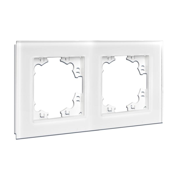 Рамка 2-м Афина стеклянная бел. UNIVersal 2243