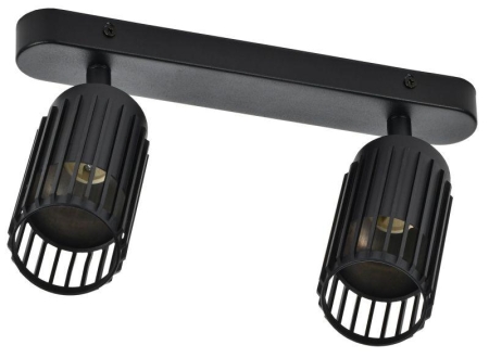 Светильник 4208 2хGU10 настенно-потолочный черн. IEK LT-USB0-4208-GU10-2-K02