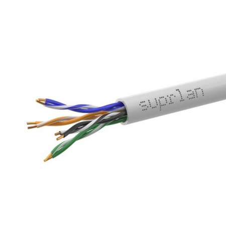 Кабель витая пара U/UTP кат.5E 4х2х24AWG solid Cu PVC In. Median 305м (м) SUPRLAN 01-0334-9